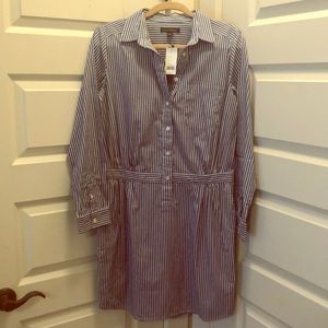 NWT Banana Republic pinstriped shirt dress